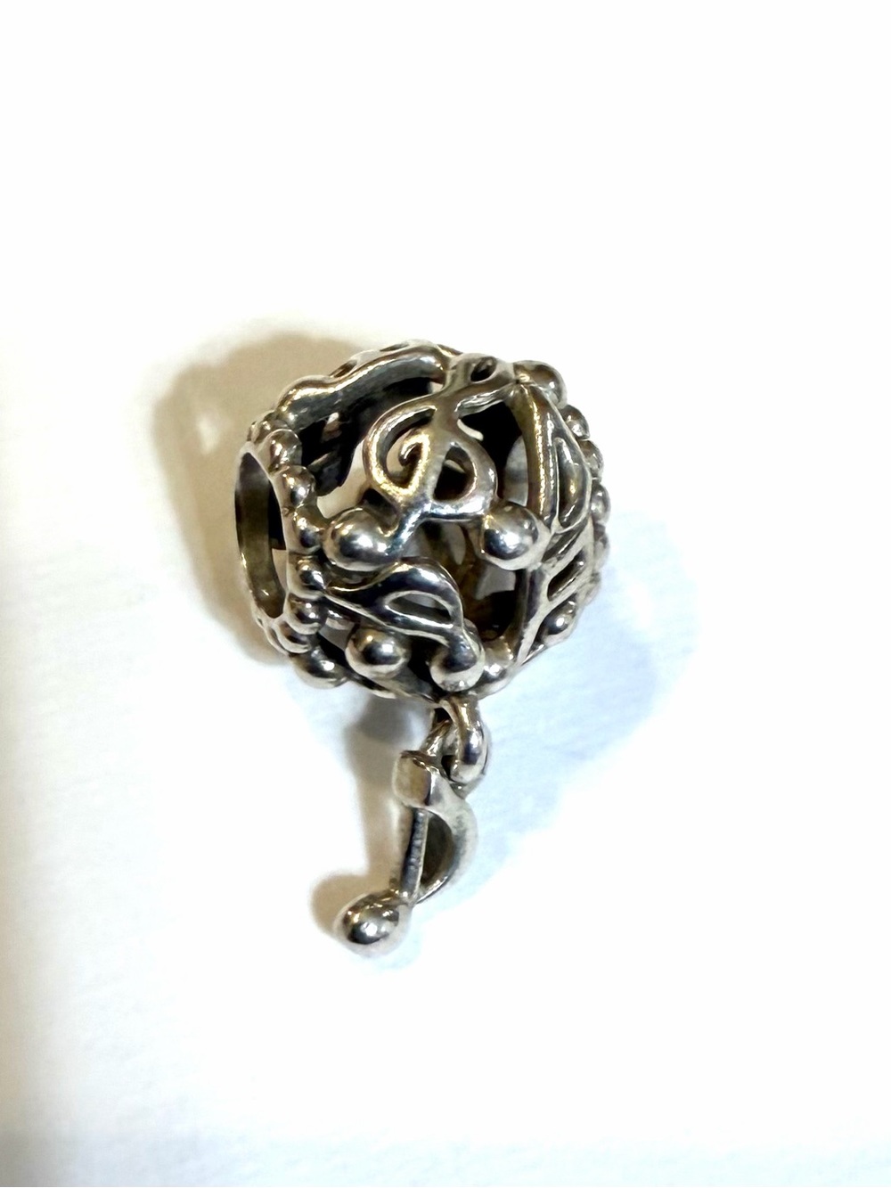 Pandora Sterling Silver Openwork Music Note dangle charm #798779C00